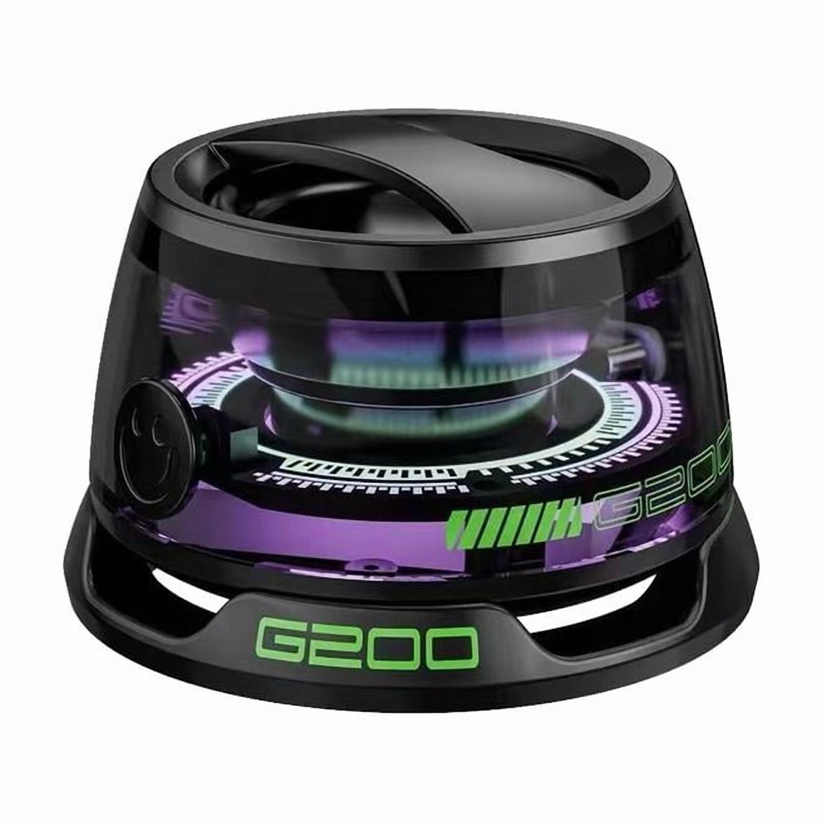 2X Magnetic Mini Bluetooth Speaker, 5W Wireless with Bluetooth 5.3, RGB Light, Game Mode, 7H Playtime, Portable Phone Stand for iPhone, Travel, Golf Cart - Black/Purple